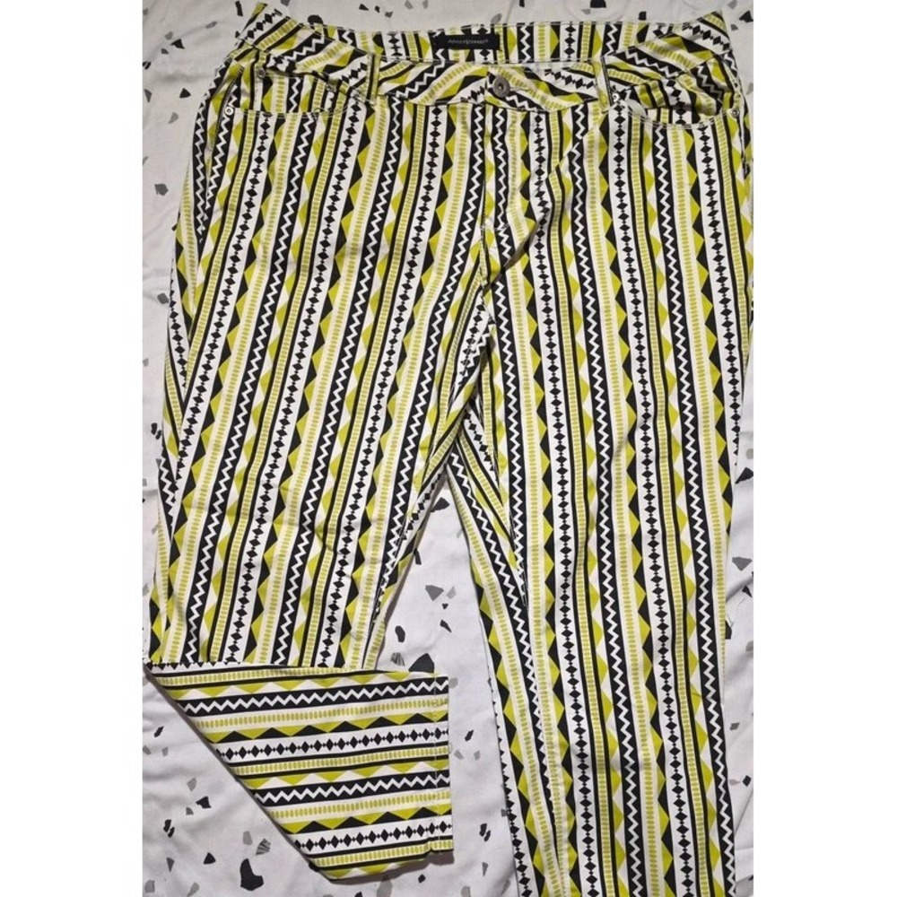 Ashley Stewart Womens Plus Size 18 Tribal Geometric Print Pants